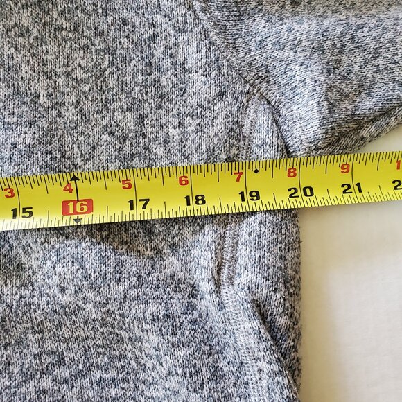 Patagonia Grey Burnout Quarter Zip Long Sleeve Collard Sweater Small Unisex - Picture 13 of 15